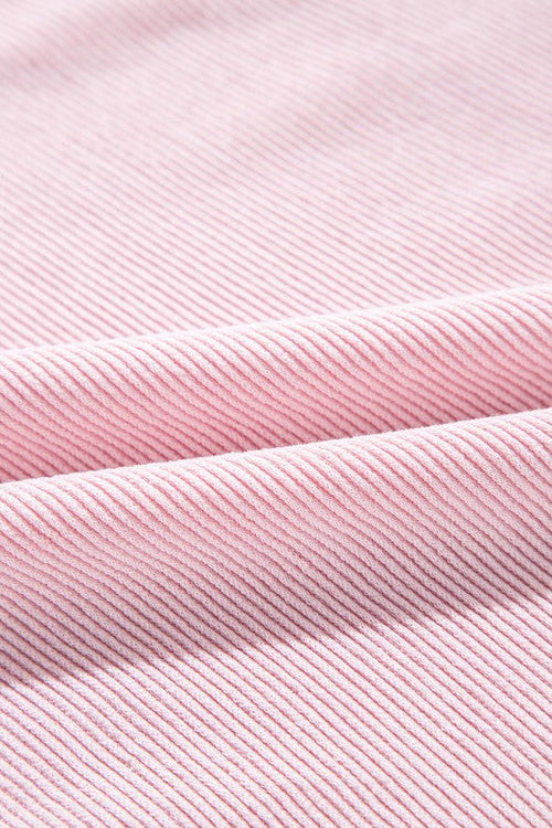 Corded Patch Pocket Drawstring Henley Hoodie