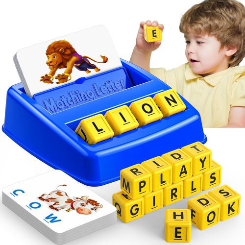 Toys for 3-8 Year Olds Boys, Spelling Games for Kids Ages 4-8 Matching