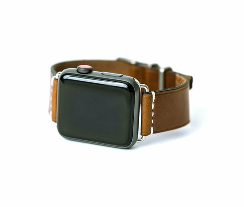 Classic Leather Apple Watch Band - Handcrafted Full Grain for All Models