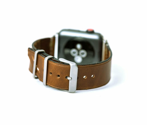 Classic Leather Apple Watch Band - Handcrafted Full Grain for All Models