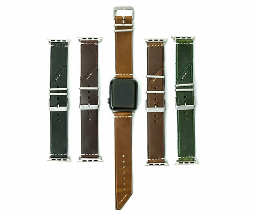 Classic Leather Apple Watch Band - Handcrafted Full Grain for All Models