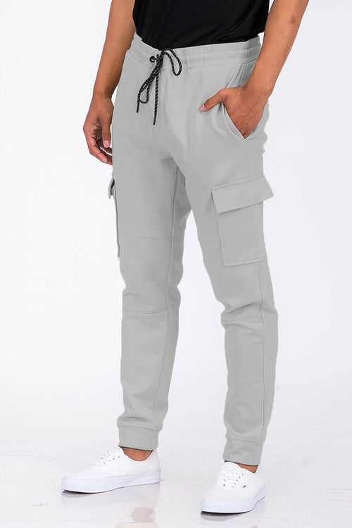 Cotton Blend Cargo Joggers J114