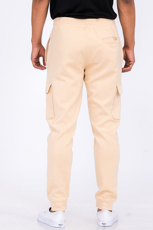 Cotton Blend Cargo Joggers J114