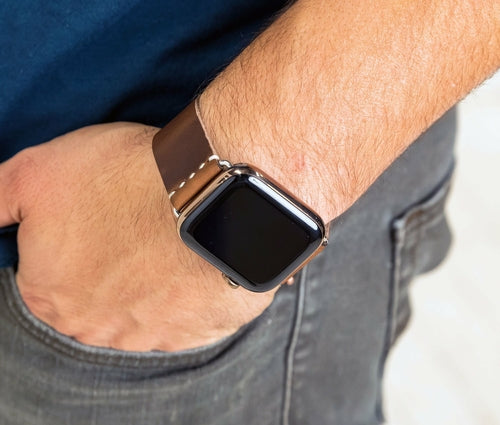 Classic Leather Apple Watch Band - Handcrafted Full Grain for All Models