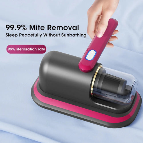 UV-C Mattress Vacuum Cleaner - Cordless Mite Remover with 10kPa Suction