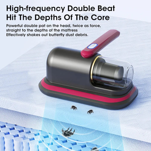 UV-C Mattress Vacuum Cleaner - Cordless Mite Remover with 10kPa Suction