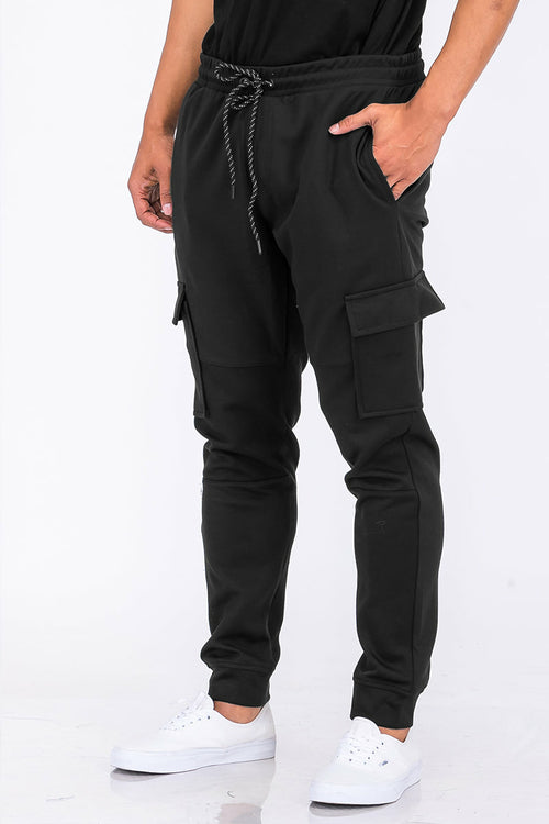 Cotton Blend Cargo Joggers J114