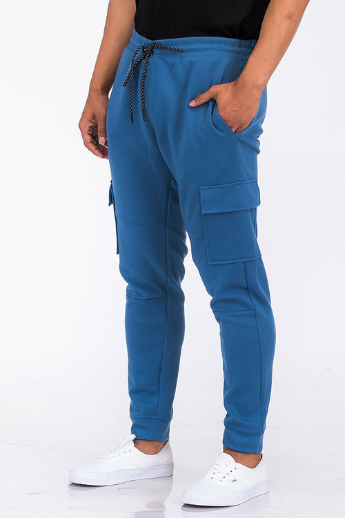 Cotton Blend Cargo Joggers J114