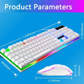 Gaming Keyboard and Mouse Combo - LED Backlit Mechanical Feel Set