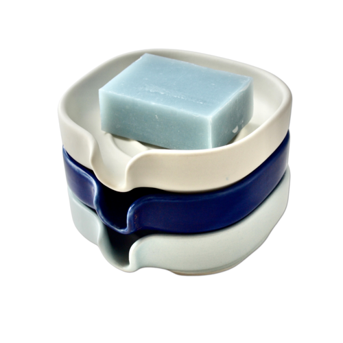 Self-Draining Porcelain Soap Dish