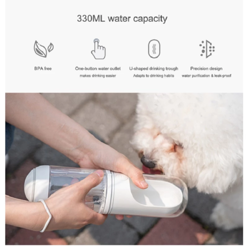 Pet Travel Water Bottle - Portable Dog Cat Water Dispenser for Outdoor