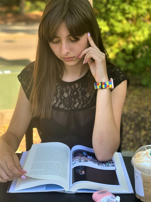 Autism Awareness Apple Watch Band - Genuine Leather for All Models