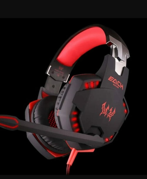 Gaming Headset with LED Lights - Vibration Surround Sound Headphones