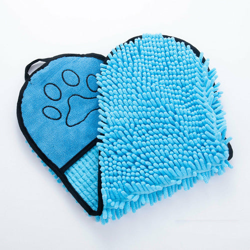 Quick-Drying Pet Bath Towel - Super Absorbent Chenille for Dogs & Cats