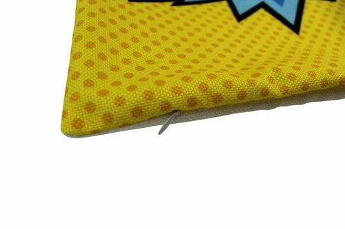 BOOM | Yellow | Anime | Fun Gifts | Pillow Cover | Home Decor |