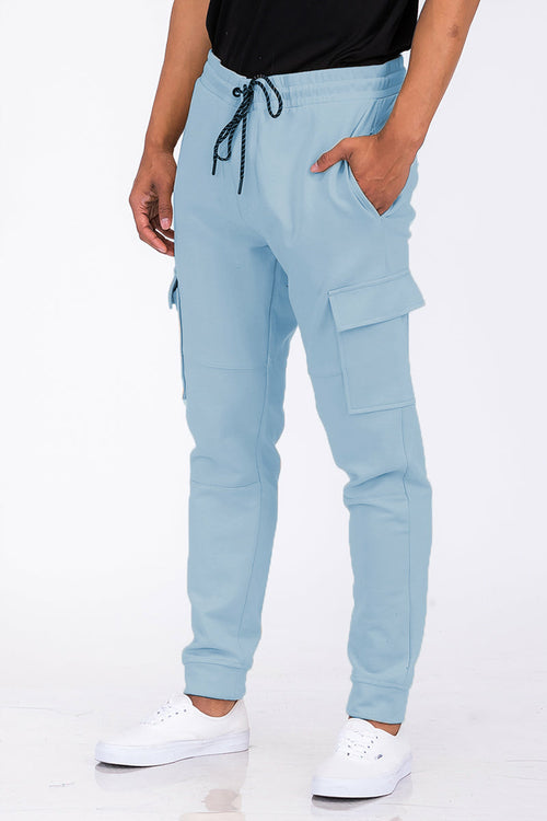 Cotton Blend Cargo Joggers J114