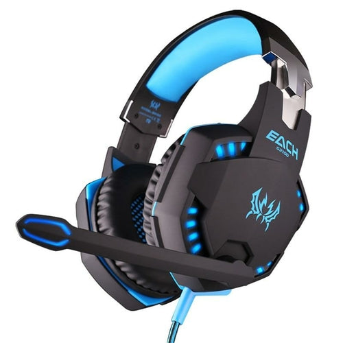 Gaming Headset with LED Lights - Vibration Surround Sound Headphones
