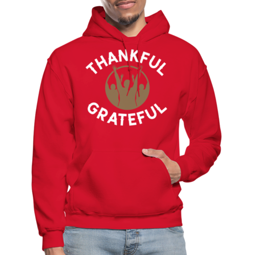Mens Hoodie - Pullover Hooded Sweatshirt -graphic/thankful Grateful