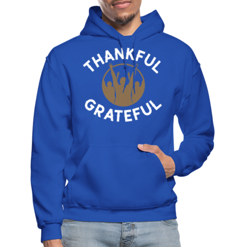 Mens Hoodie - Pullover Hooded Sweatshirt -graphic/thankful Grateful