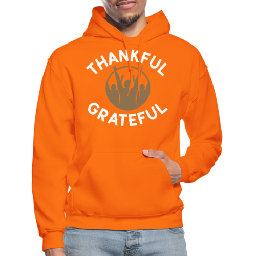 Mens Hoodie - Pullover Hooded Sweatshirt -graphic/thankful Grateful