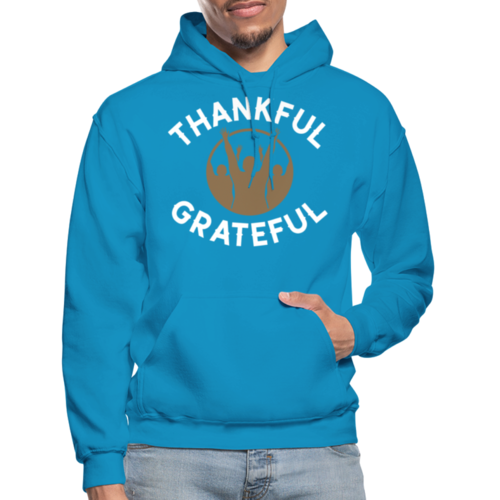 Mens Hoodie - Pullover Hooded Sweatshirt -graphic/thankful Grateful