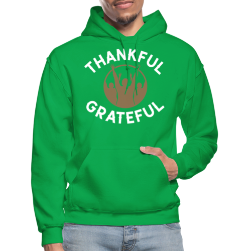 Mens Hoodie - Pullover Hooded Sweatshirt -graphic/thankful Grateful